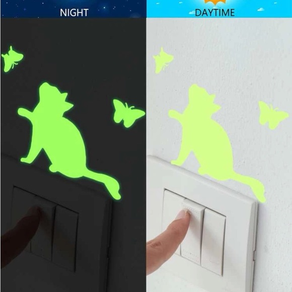 Luminous Cat Wall / Mirror  Decor Decal - Picture 3 of 4